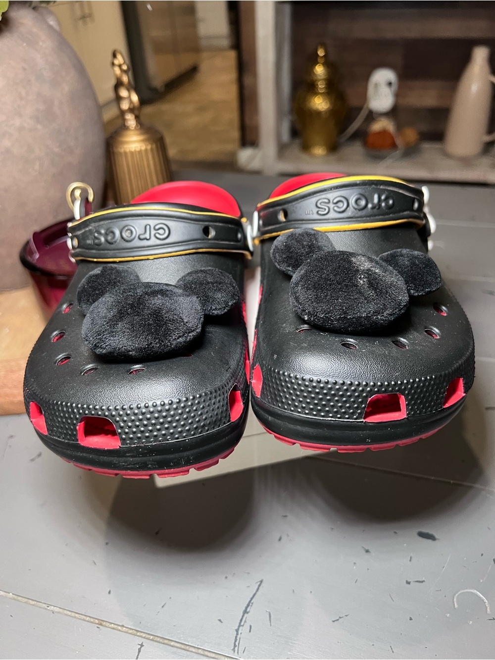 Crocs Women’s Black & Red Mickey Mouse Clog Shoes Size 8 - Picture 7 of 9